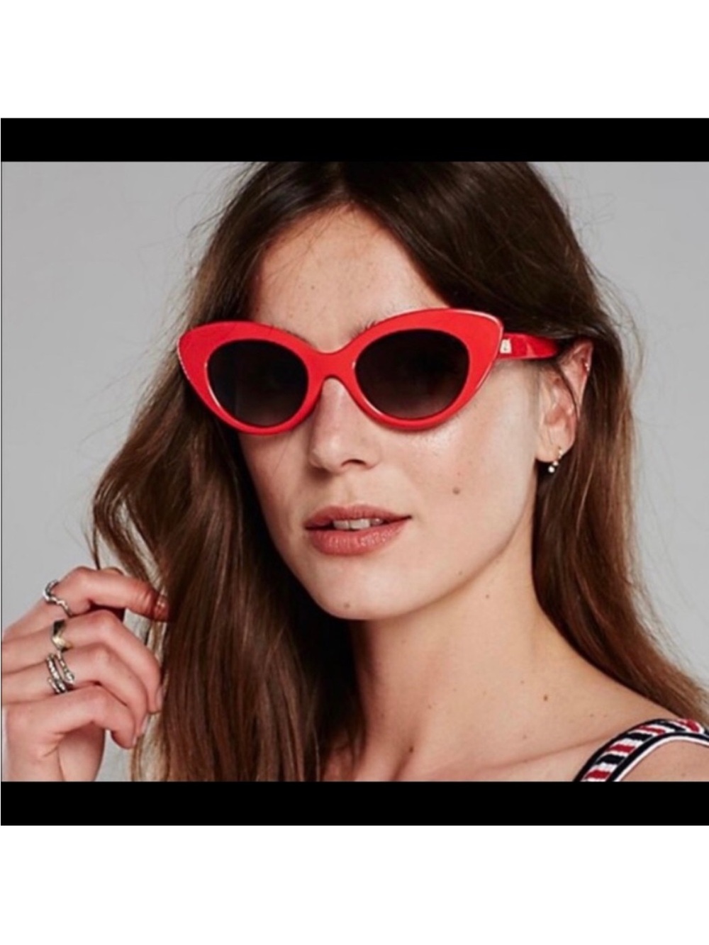 Crap Eyewear The Wild Gift Red Cat-Eye Sunglasses